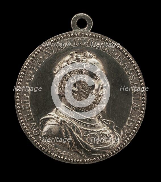 Willem I, 1533-1584, Prince of Orange and Nassau [obverse], 1577. Creator: Conrad Bloc.