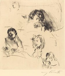 Verschiedene Bilnisstudien (Portrait Sketches), 1920. Creator: Lovis Corinth.