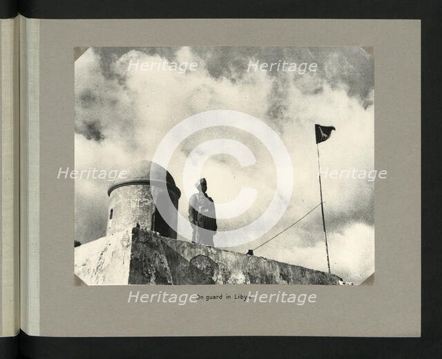 On guard in Libya. Creator: Colonial Office.