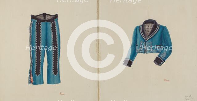 Jacket and Pants, c. 1938. Creator: Hal Blakeley.