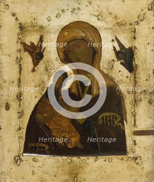 Our Lady of Sorrows, Russian icon, 1600-1615. Creator: Unknown.