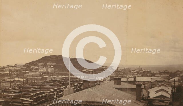 View of Vladivostok, Russia, from the Dom Smith veranda, looking west towards the city..., (1899?). Creator: Eleanor Lord Pray.