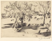 Landschaft mit Kühen (Landscape with Cows), 1917. Creator: Lovis Corinth.