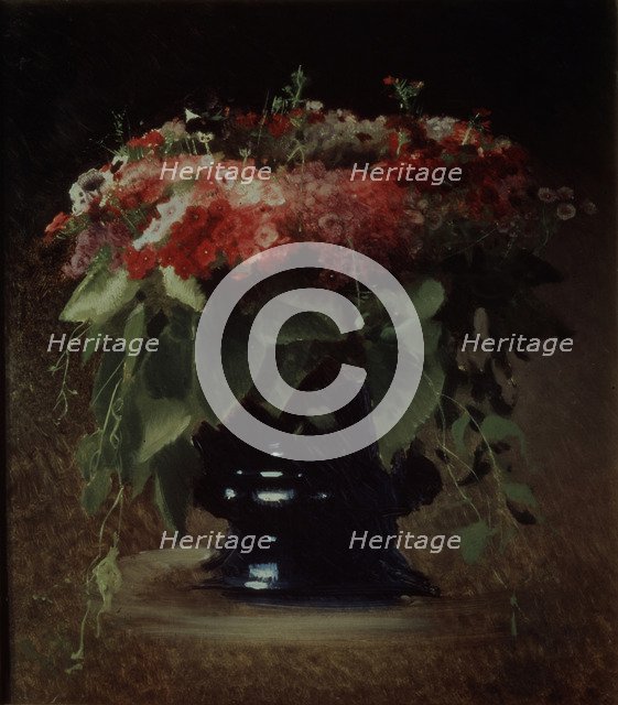 Bunch of flowers. Phloxes, 1884. Artist: Kramskoi, Ivan Nikolayevich (1837-1887)