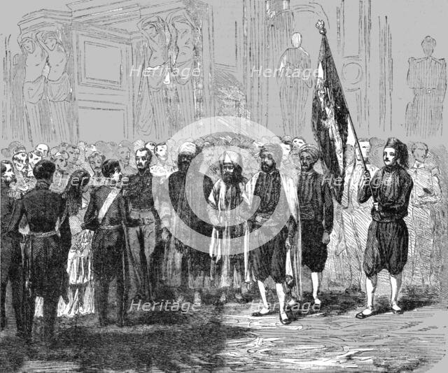 'Presentation of the Algerian Flag to the Emperor of the French', 1854. Creator: Unknown.