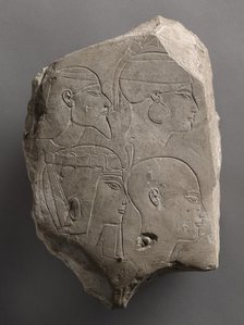 Trial Piece Worked on Both Sides, c. 1391-1353 BC. Creator: Unknown.