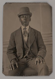 Untitled (Portrait of a Seated Man), 1875. Creator: Unknown.