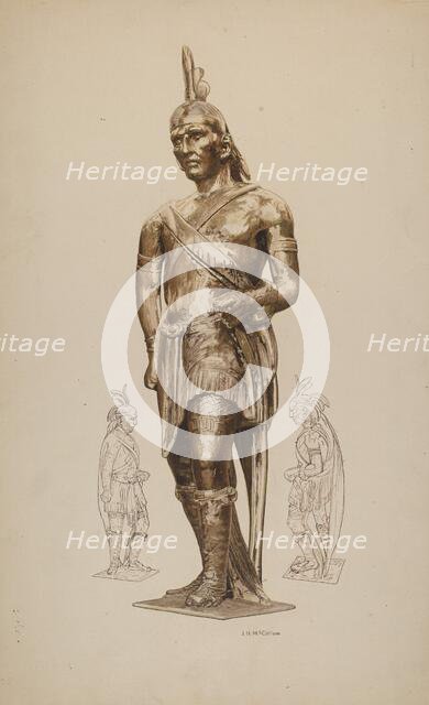 Cigar Store Indian, c. 1940. Creator: J. Herman McCollum.