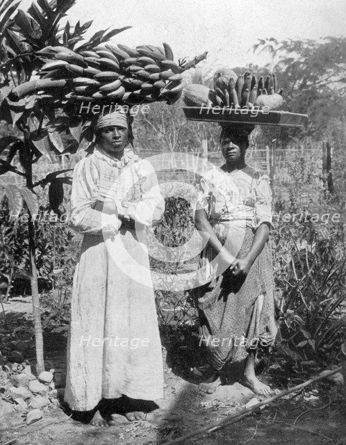 Fruit sellers, Jamaica, c1905. Artist: Adolphe Duperly & Son