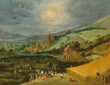Landscape with hay harvest. Creator: Momper, Joos de, the Younger (1564-1635).