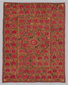 Suzani (large hanging or cover), Uzbekistan, 1840/1890. Creator: Unknown.