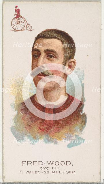 Fred Wood, Cyclist, from World's Champions, Series 2 (N29) for Allen & Ginter Cigarettes, ..., 1888. Creator: Allen & Ginter.
