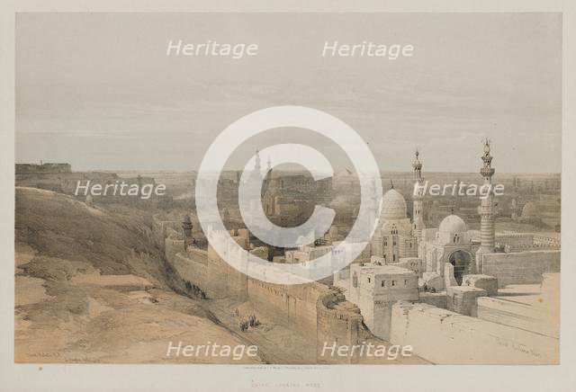 Egypt and Nubia, Volume III: Cairo, Looking West, 1848. Creator: Louis Haghe (British, 1806-1885); F.G.Moon, 20 Threadneedle Street, London.