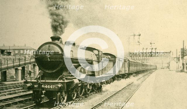 'Edinburgh-London Express Leaving York, London and North Eastern Railway', 1930. Creator: H. Gordon Tidey.