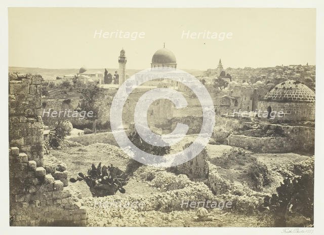 Jerusalem from the City Wall, 1857. Creator: Francis Frith.