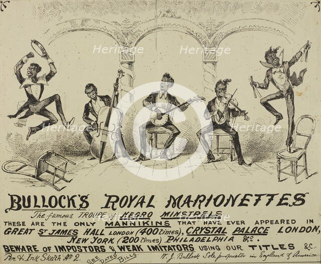 Bullock's Royal Marionettes, c1870s.  Creator: Unknown.