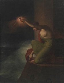 Hero Waiting for Leander, 1808. Creator: Høyer, C.F. (Christian Fædder) (1775-1855).