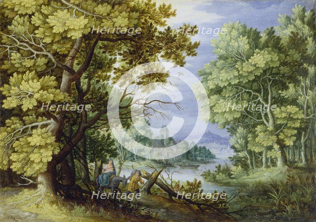 Forest Landscape with Flight into Egypt, c1600. Creator: Jan Brueghel the Elder.