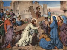 Via Crucis. Fourth station. Jesus meets His Blessed Mother. Drawing by Pascual. Barsal Editions, …