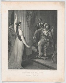 Isabella and Angelo (Shakespeare, Measure for Measure, Act 2, Scene 2), 1794., 1794. Creator: James Fittler.