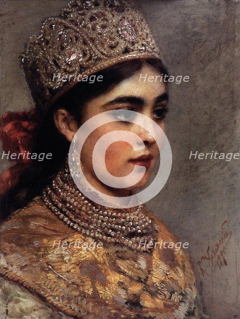 The Boyar Woman, 1890. Artist: Makovsky, Konstantin Yegorovich (1839-1915)