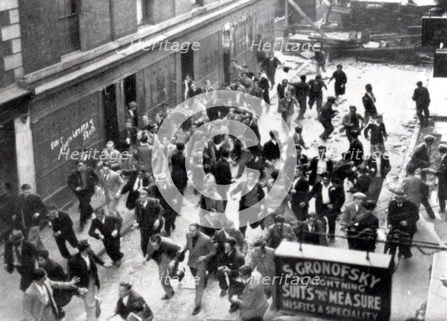 'Battle of Cable Street', Aldgate, London, 5th October 1936. Artist: Unknown
