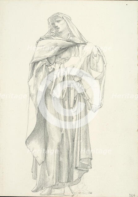 Draped Male Figure (sketchbook #2614), c. 1873-77. Creator: Sir Edward Coley Burne-Jones.