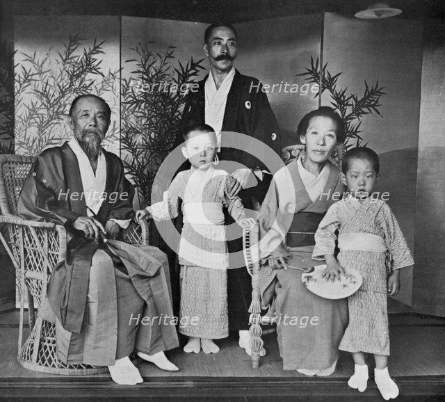 Prince and Princess Ito of Japan and their family, 1909.Artist: Herbert Ponting