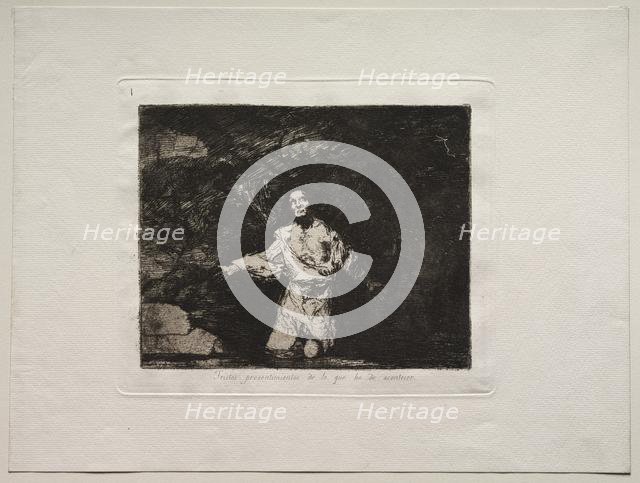 The Horrors of War: Title Page - Sad Forebodings of What is Going to Happen. Creator: Francisco de Goya (Spanish, 1746-1828).