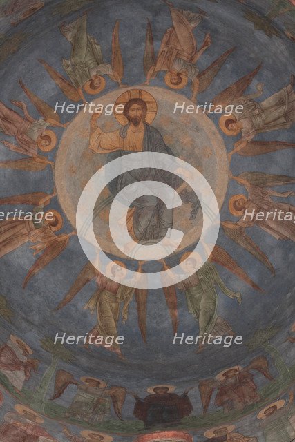 The Ascension of Christ, 12th century. Artist: Ancient Russian frescos  