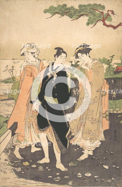 Along the Seashore at Futami. Creator: Utagawa Toyokuni I.