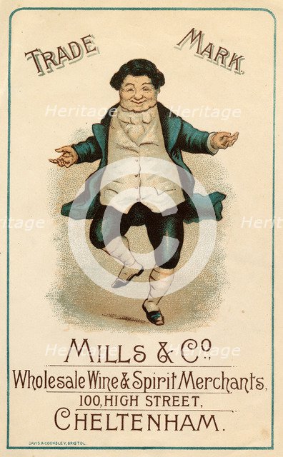 Mills & Co Wine & Spirit Merchants, 19th century. Artist: Unknown