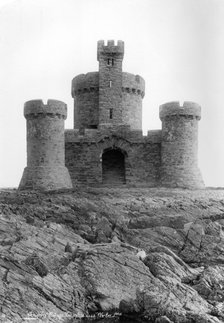 Tower of Refuge, Conister Rock, Isle of Man, 1890-1910. Artist: Unknown