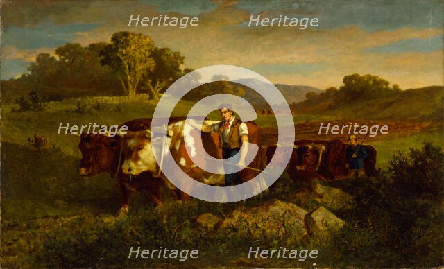 Herdsmen with Cows, 1869. Creator: Edward Mitchell Bannister.