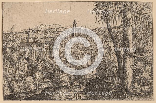 View of Steyr on Enns, 1554. Creator: Hans Sebald Lautensack.