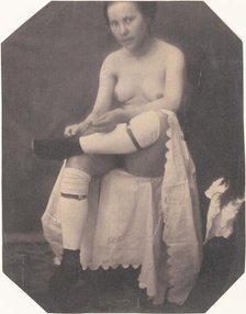 [Female Nude], ca. 1855. Creator: Circle of Louis-Adolphe Humbert de Molard.
