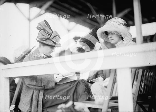 Horse Shows - Mrs. Longworth; Miss Mary Sutherland, 1911. Creator: Harris & Ewing.