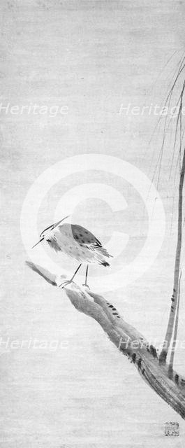 Heron and Willow, 1480. Creator: Sesshû Toyô.