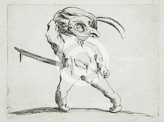 The Hurdy-Gurdy Player, 1616. Creator: Jacques Callot.