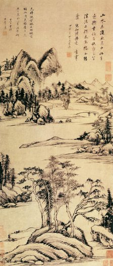 Illustration to the Poem by Lin Hejing, 1614. Creator: Dong Qichang (1555-1636).