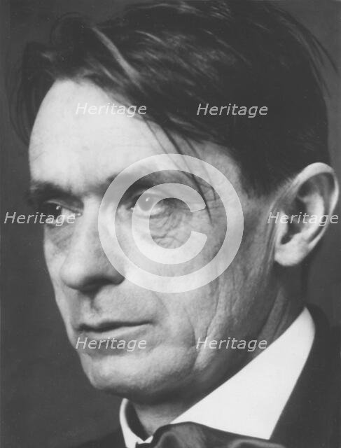 Portrait of the philosopher Rudolf Steiner (1861-1925). Creator: Anonymous.