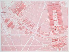 Map of the Paris Universal Exposition, 1900. Artist: Unknown