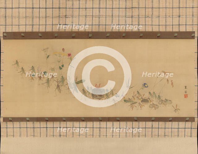 Procession of Insects, 19th century. Creator: Nishiyama Kan'ei.