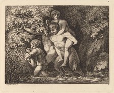 Satyr Carrying a Nymph on His Back, 1769/71. Creator: Salomon Gessner.