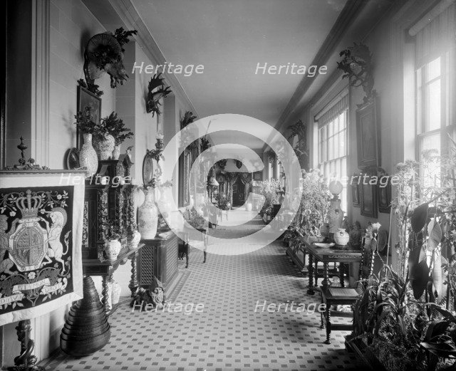The entrance hall at the White Lodge, Richmond Park, London, 1892. Artist: Bedford Lemere and Company