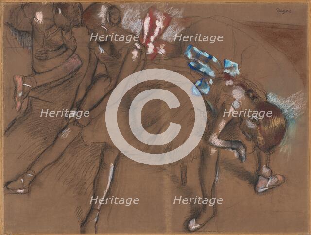 Three Dancers Resting, c. 1880. Creator: Edgar Degas.