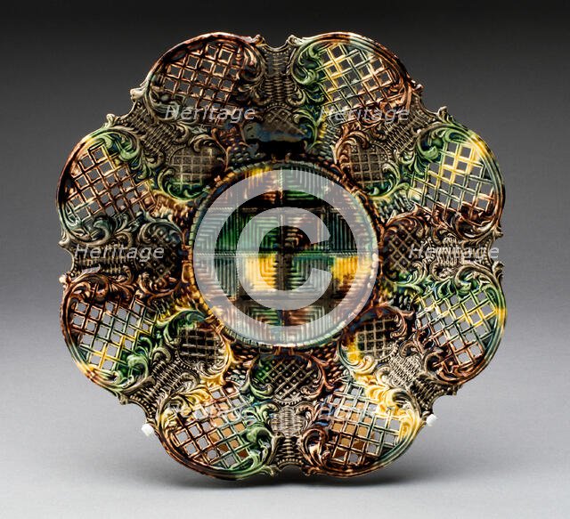 Plate, Staffordshire, 1760/70. Creator: Staffordshire Potteries.