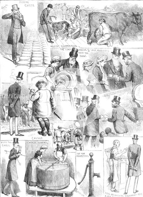 The Dairy Show at the Agricultural Hall, Islington, 1883. Creator: Unknown.