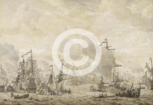 Episode from the Battle between the Dutch and Swedish Fleets in the Sound, 8 Nov 1658, 1658-1693. Creator: Willem van de Velde I.