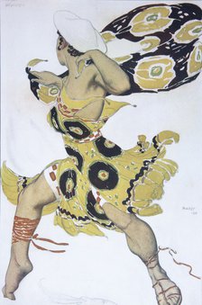 Phobos. Costume design for the ballet Narcisse by N. Tcherepnin, 1911. Artist: Bakst, Léon (1866-1924)